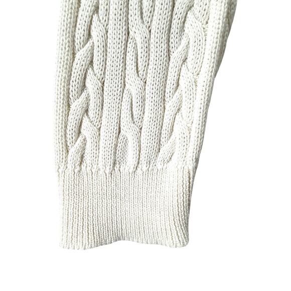 Lauren Ralph Lauren Boatneck Cable Knit Sweater In Ivory Size XXL Classic Layer - Picture 3 of 9